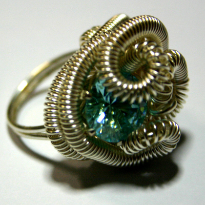 Ring with Aqua